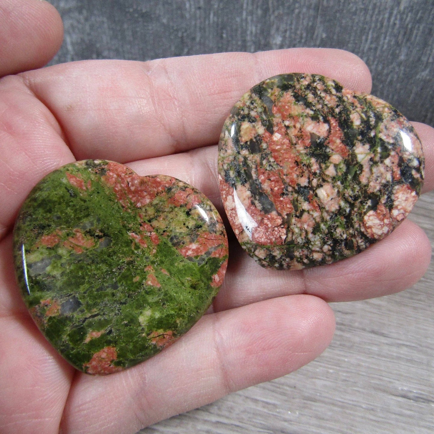 Moss Agate Heart Worry