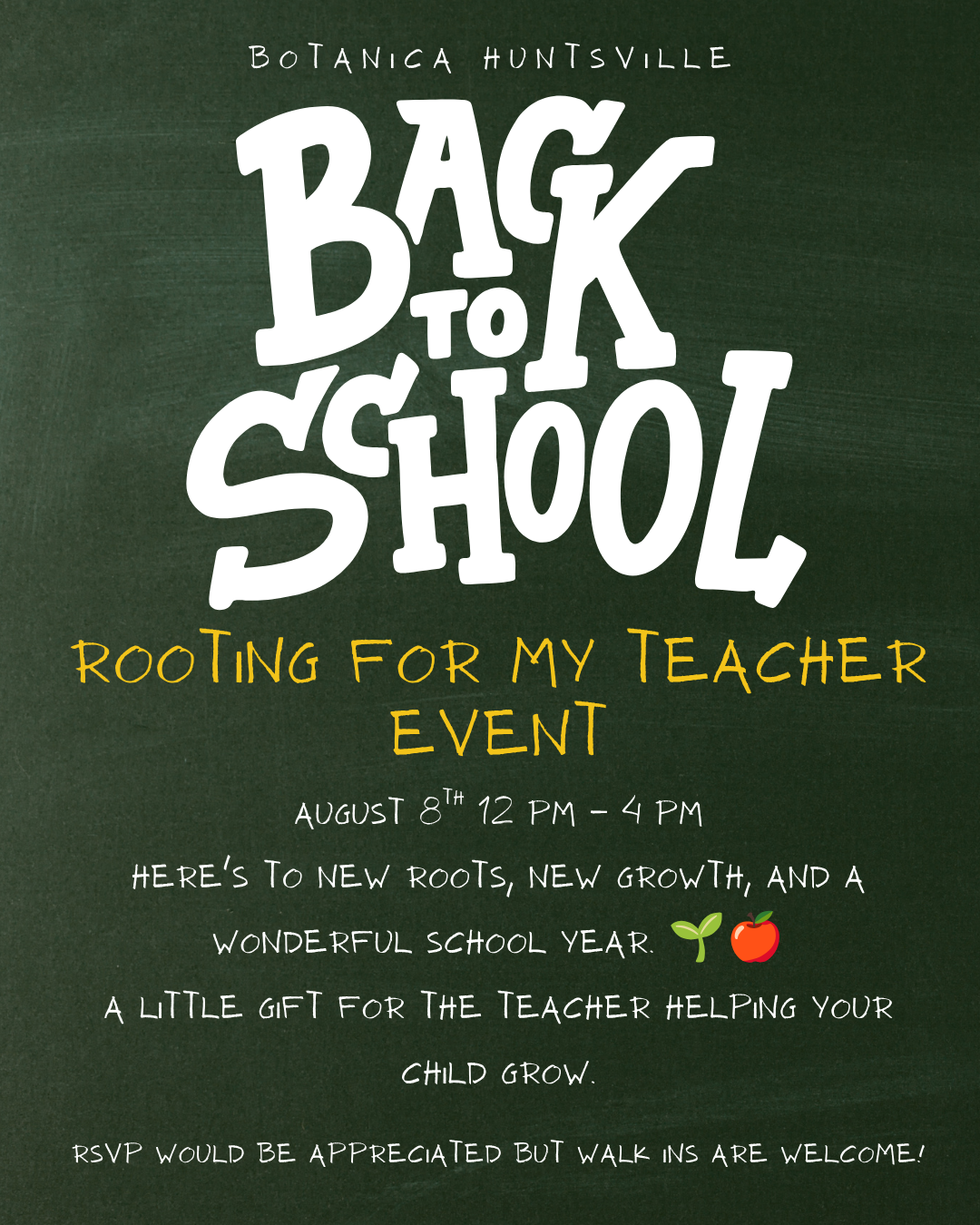 Rooting for my Teacher Event
