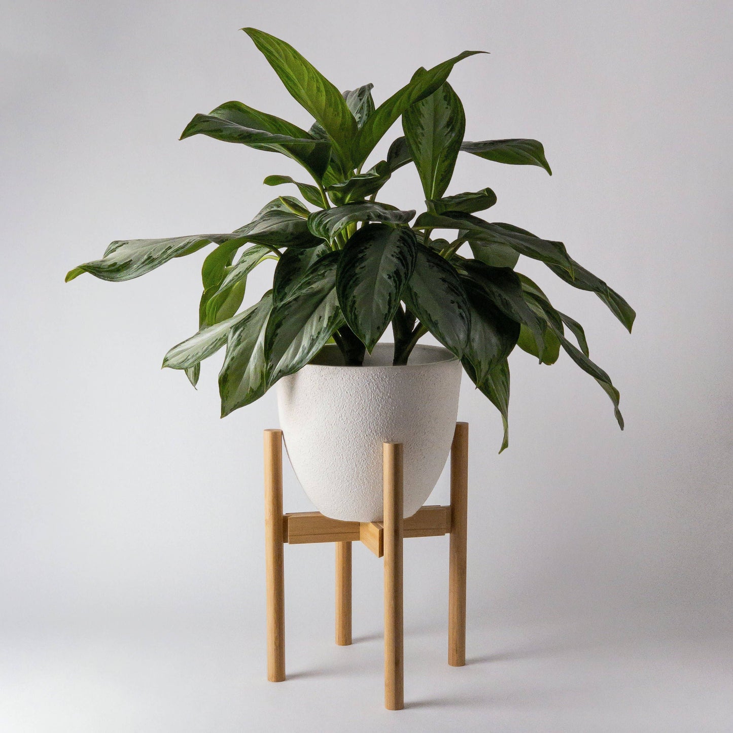 Adjustable Dark Bamboo Plant Stand