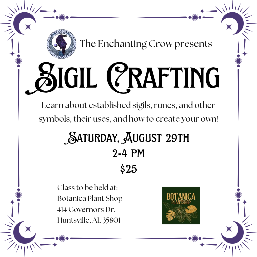 Sigil Crafting - 8/29 @ 2-4 PM