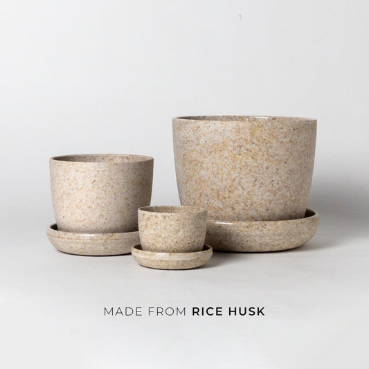 Kanso Planter + Saucer 3-7"