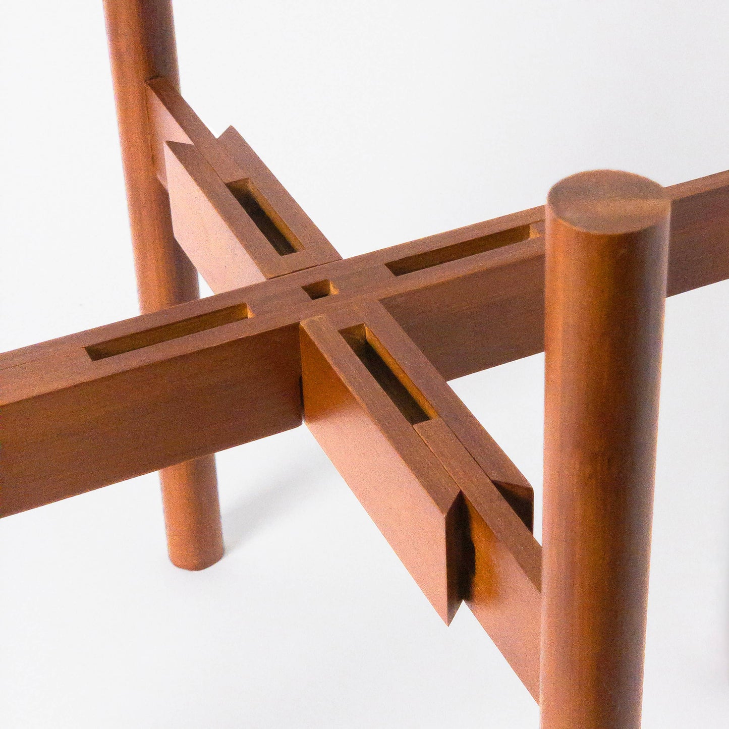 Adjustable Dark Bamboo Plant Stand