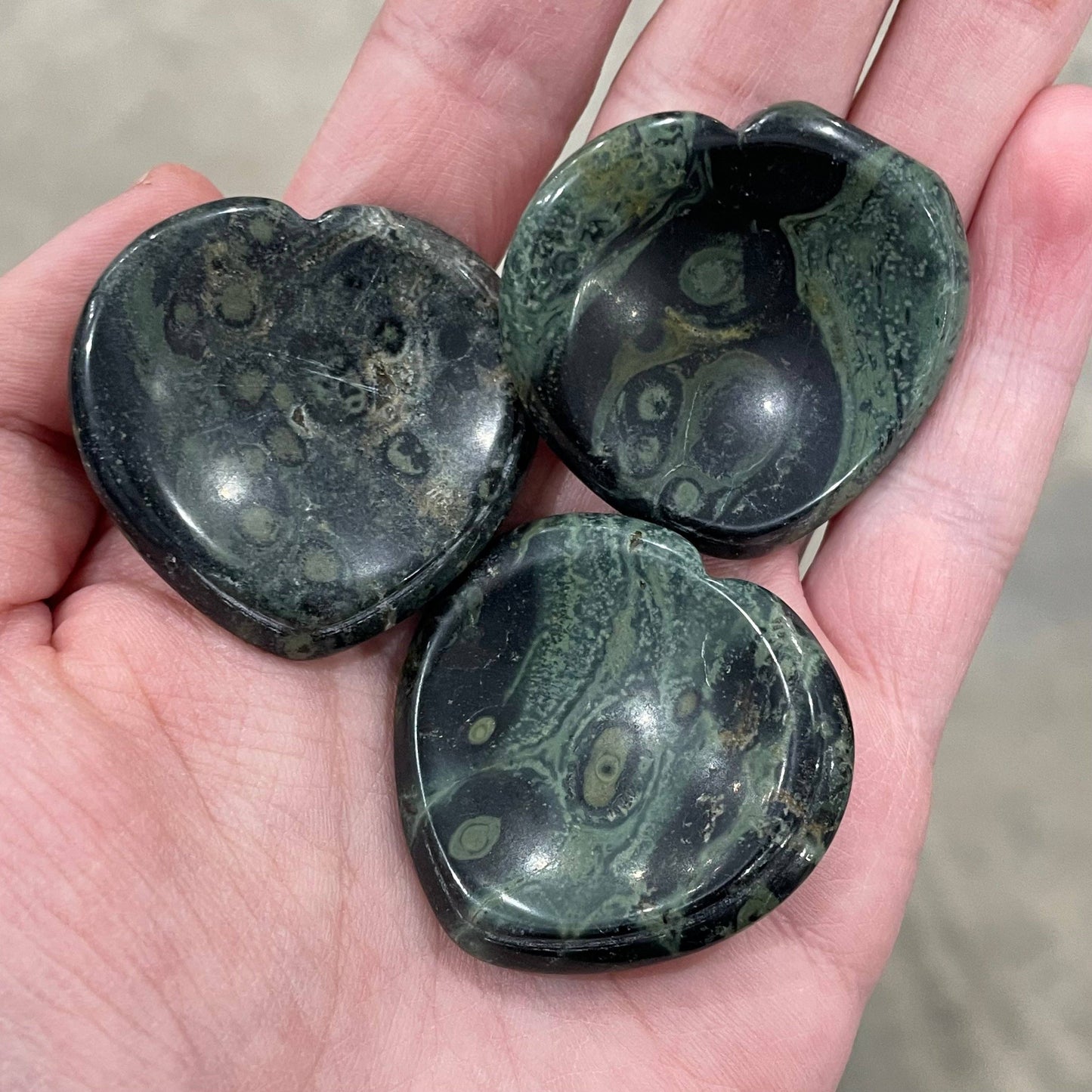 Moss Agate Heart Worry