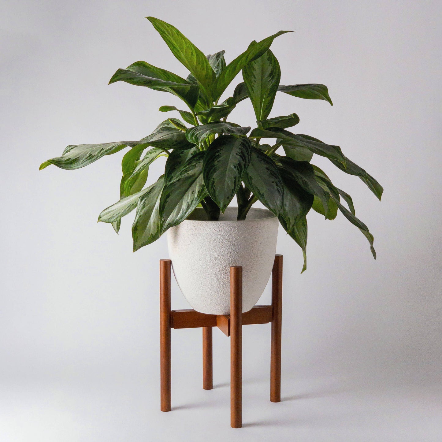 Adjustable Dark Bamboo Plant Stand