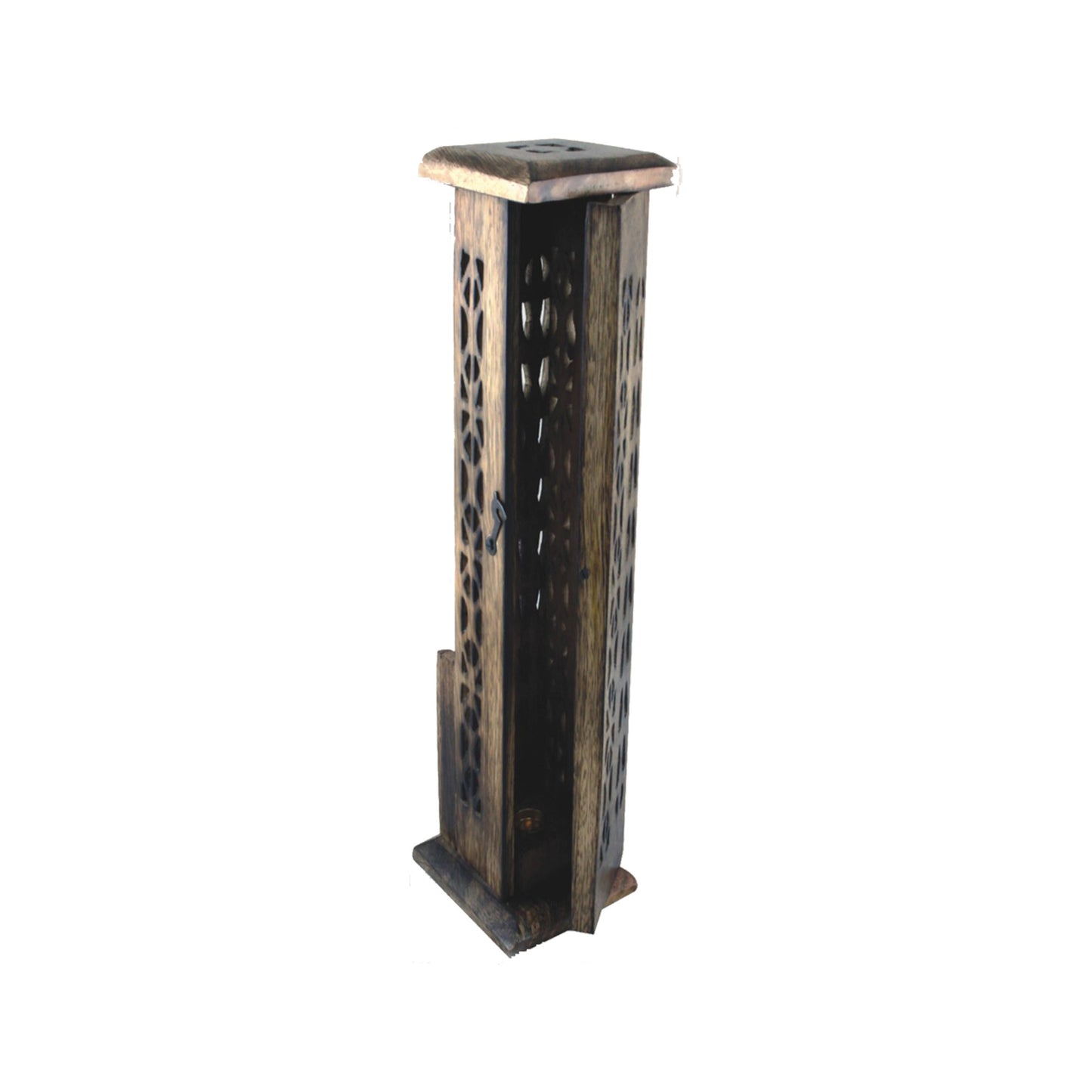 Hand Carved Wooden Incense Burner Tower