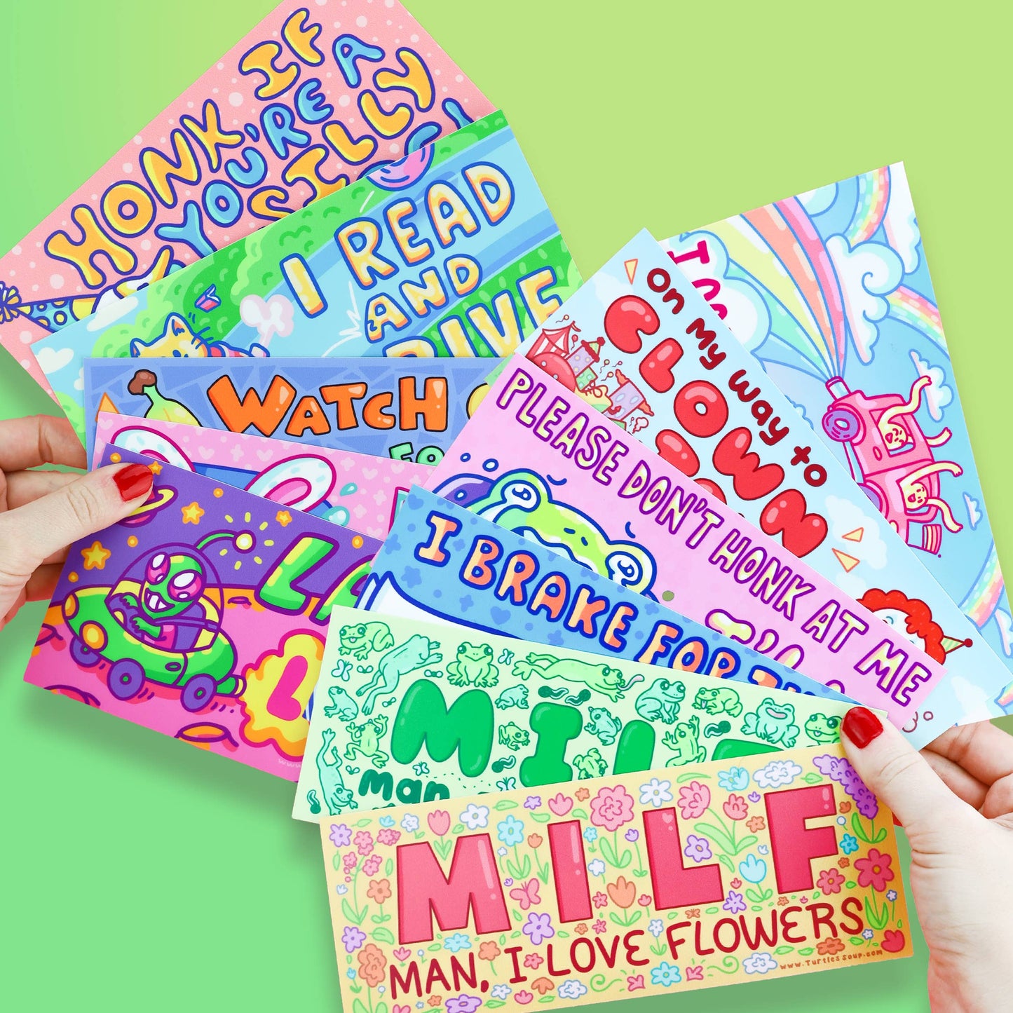 Man I Love Frogs MILF Funny Car MAGNET