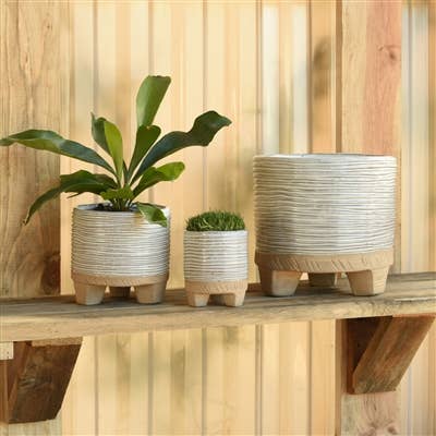 Ramos Horizontal Stripe Cachepot 6"