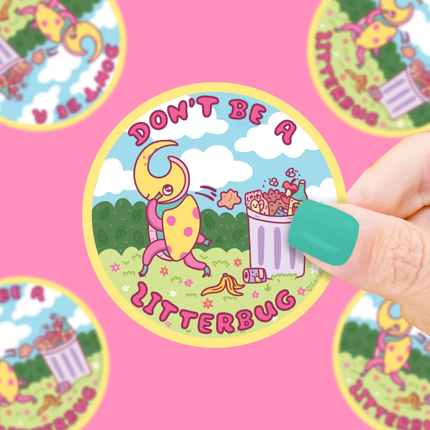 Litterbug Respect Planet Earth Environmental Vinyl Sticker