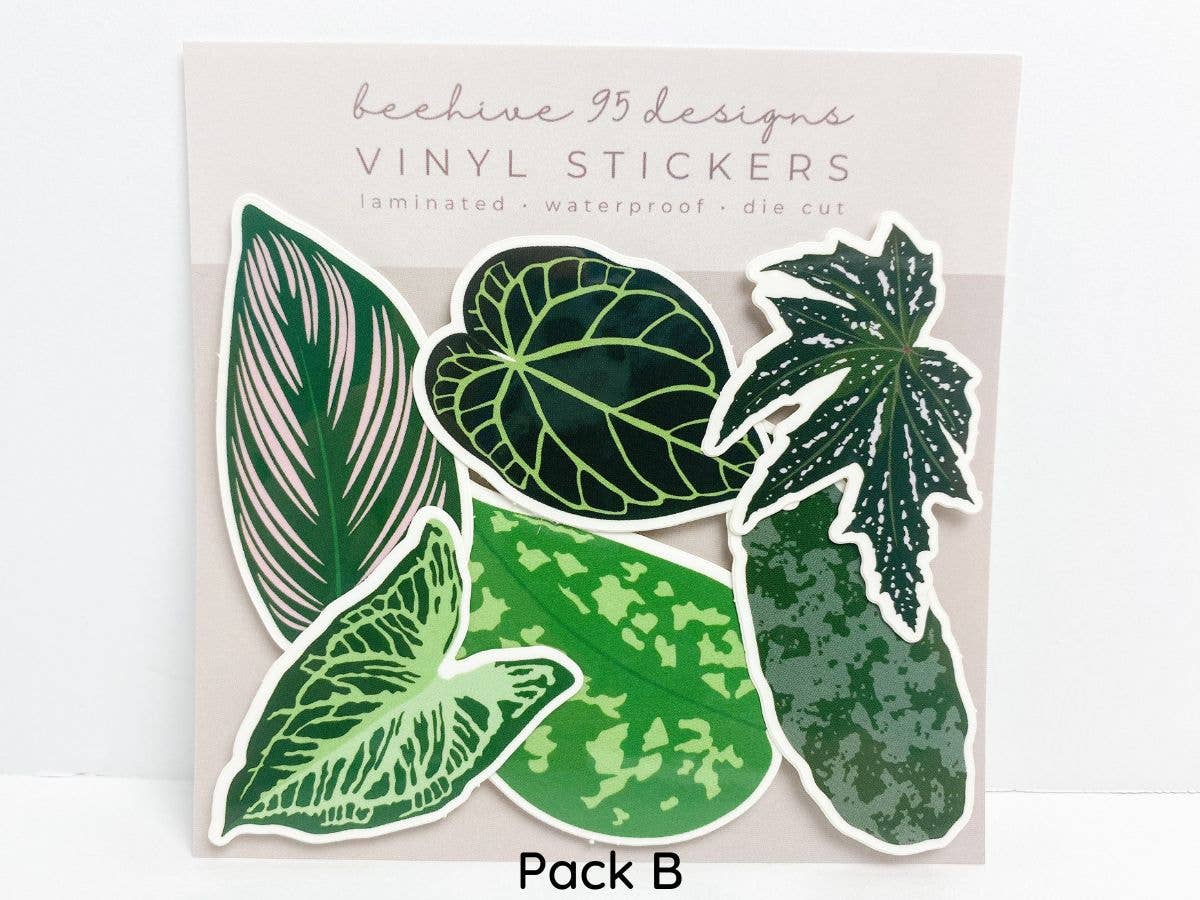 house plant stickers Houseplant Vinyl Sticker Packs – Botanica