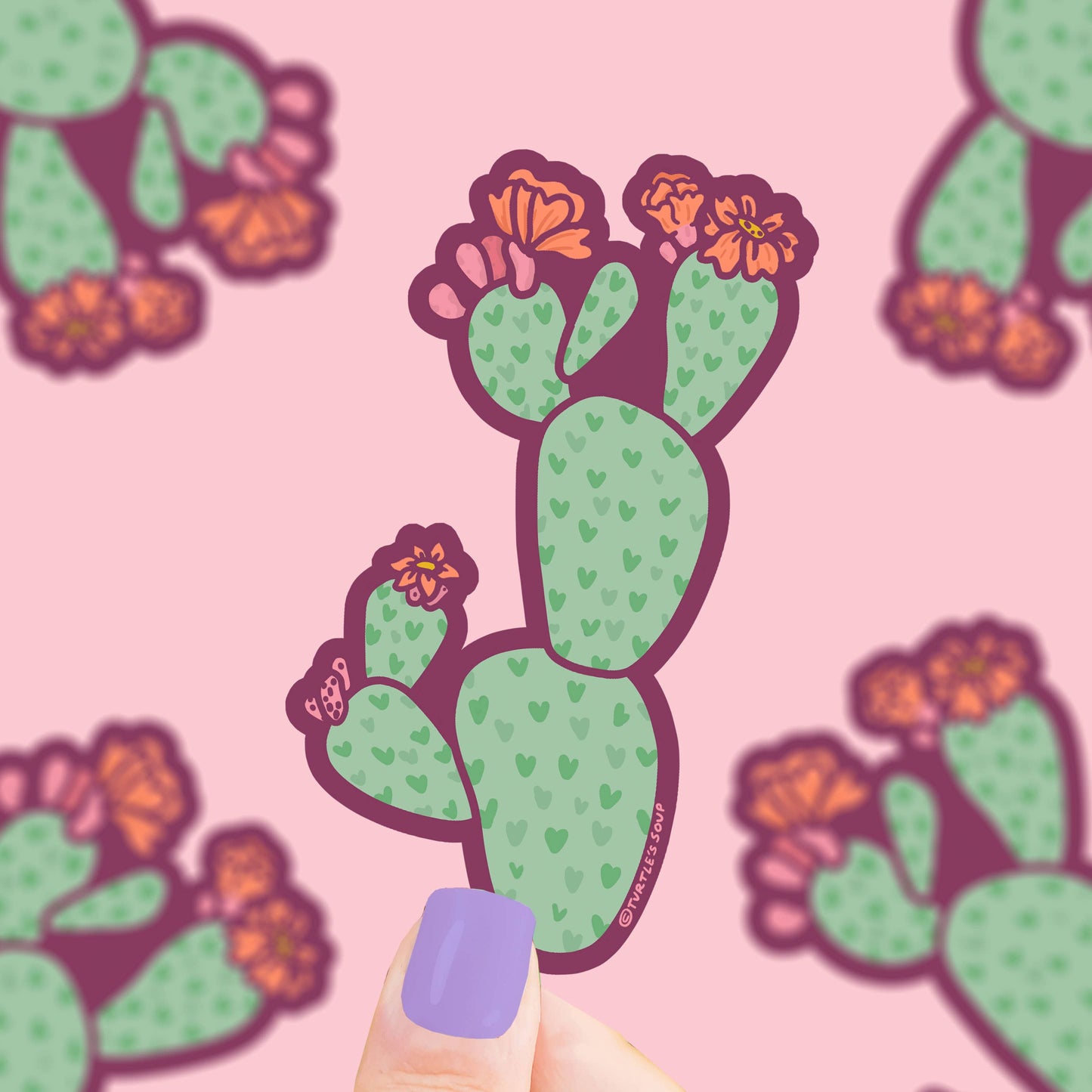 Prickly Pear Cactus Wild West Vinyl Sticker