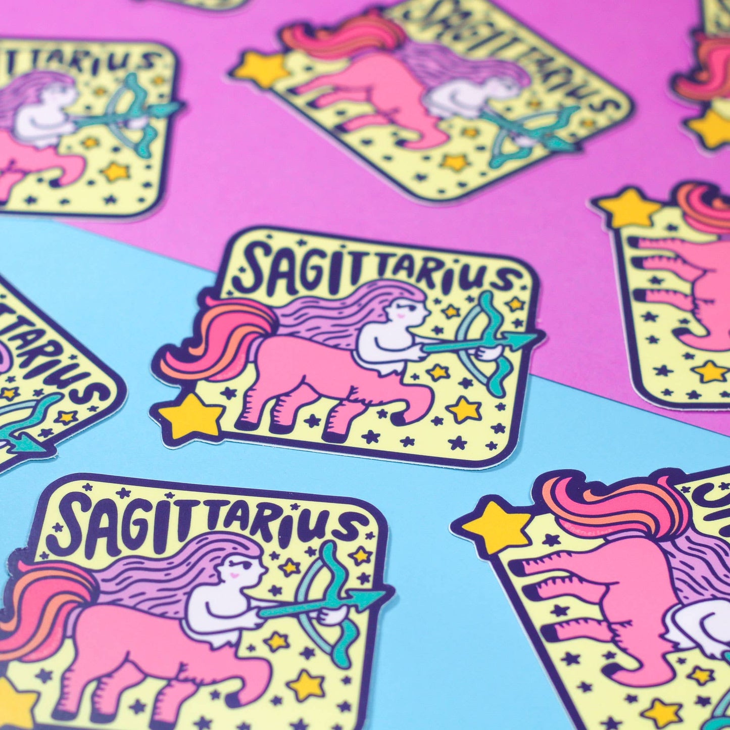 Zodiac Astrology Horoscope Vinyl Stickers Featuring All 12 Star Sign Symbols and Names