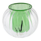 Medium Ribbed Self-watering Planter: Clear