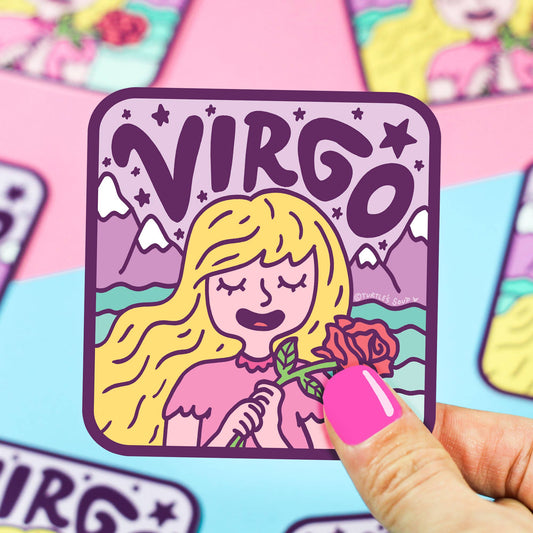 Zodiac Astrology Horoscope Vinyl Stickers Featuring All 12 Star Sign Symbols and Names