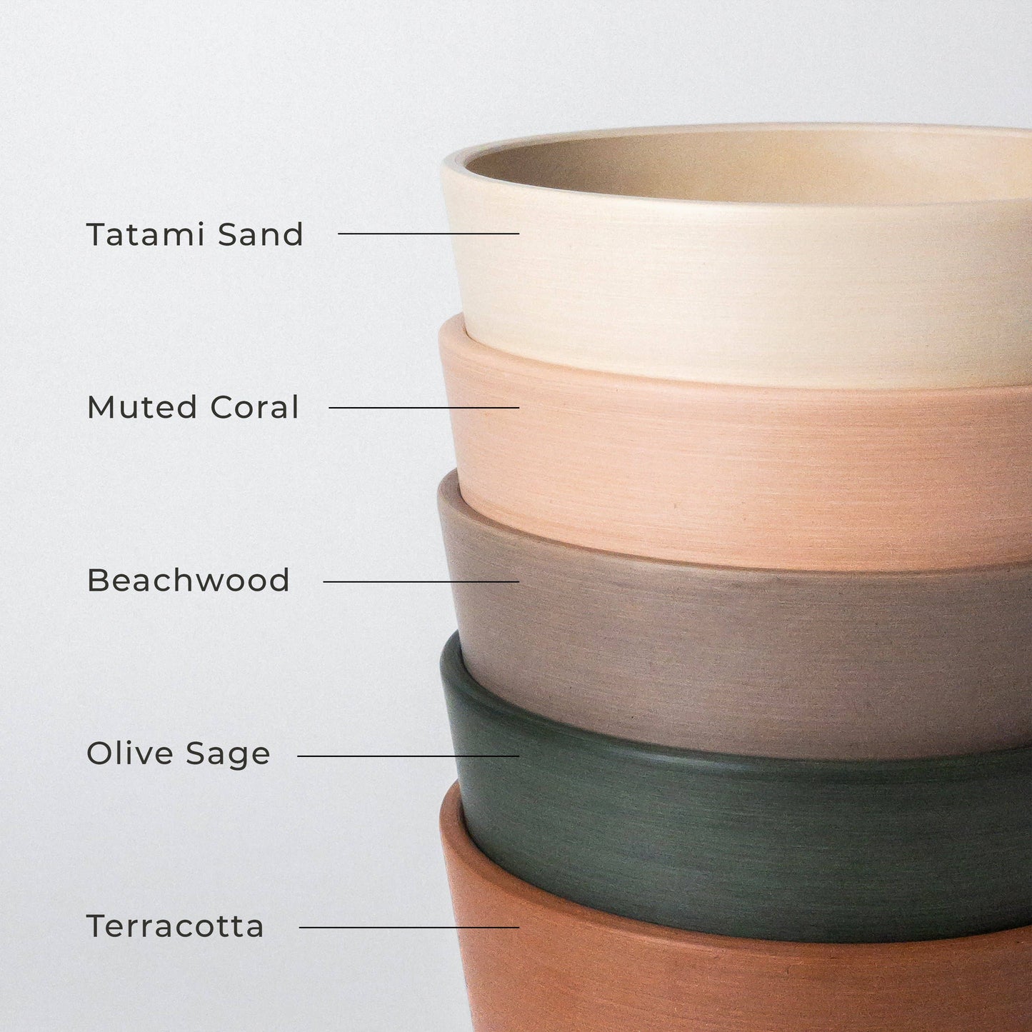 7" Tapered Signature Planter Pot & Saucer Set | Earth Tones