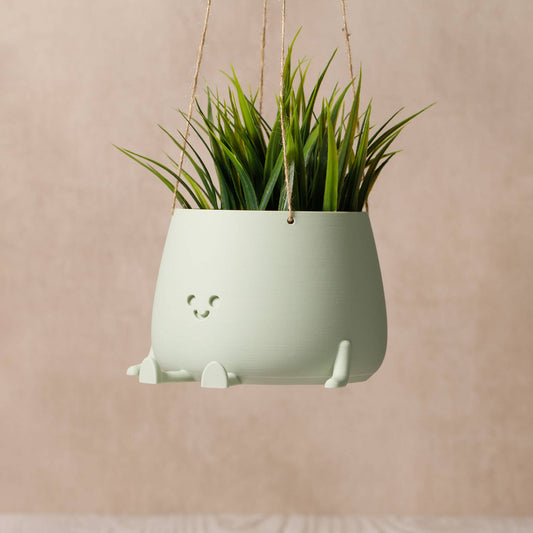 ECO-ELEGANCE: THE SUSTAINABLE HANGING HAPPY POT - Sage