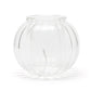 Medium Ribbed Self-watering Planter: Clear