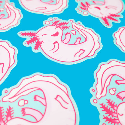 Axolotl Pink Amphibian Cute Animal Vinyl Sticker
