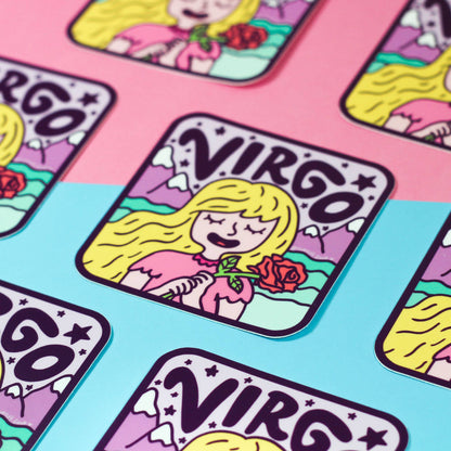 Zodiac Astrology Horoscope Vinyl Stickers Featuring All 12 Star Sign Symbols and Names