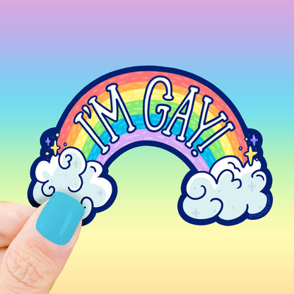 I'm Gay Rainbow Pride Vinyl Sticker