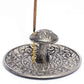 Mushroom with floral Incense Burner: Aluminum