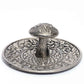 Mushroom with floral Incense Burner: Aluminum