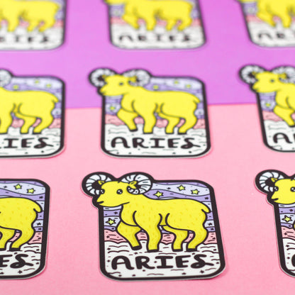 Zodiac Aries The Ram Astrology Horoscope Vinyl Sticker