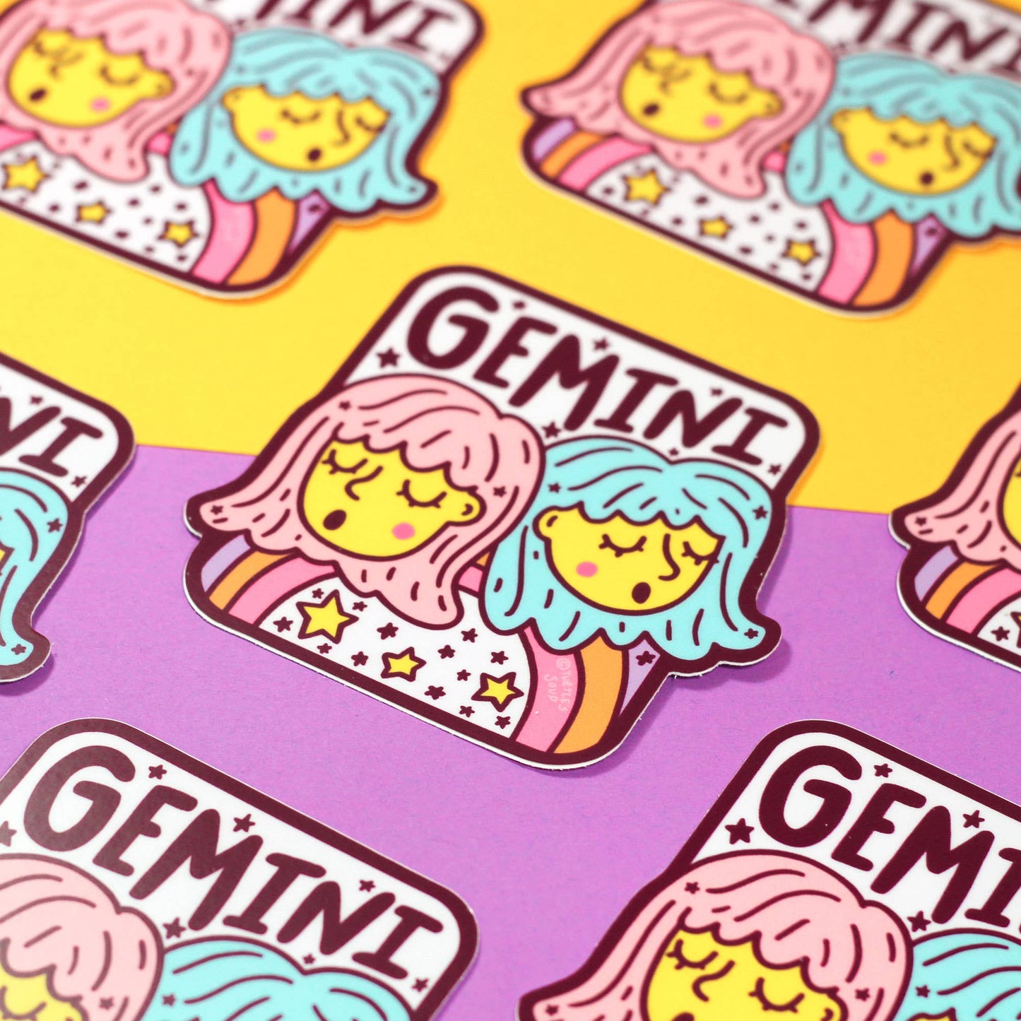 Zodiac Astrology Horoscope Vinyl Stickers Featuring All 12 Star Sign Symbols and Names
