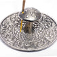 Mushroom with floral Incense Burner: Aluminum