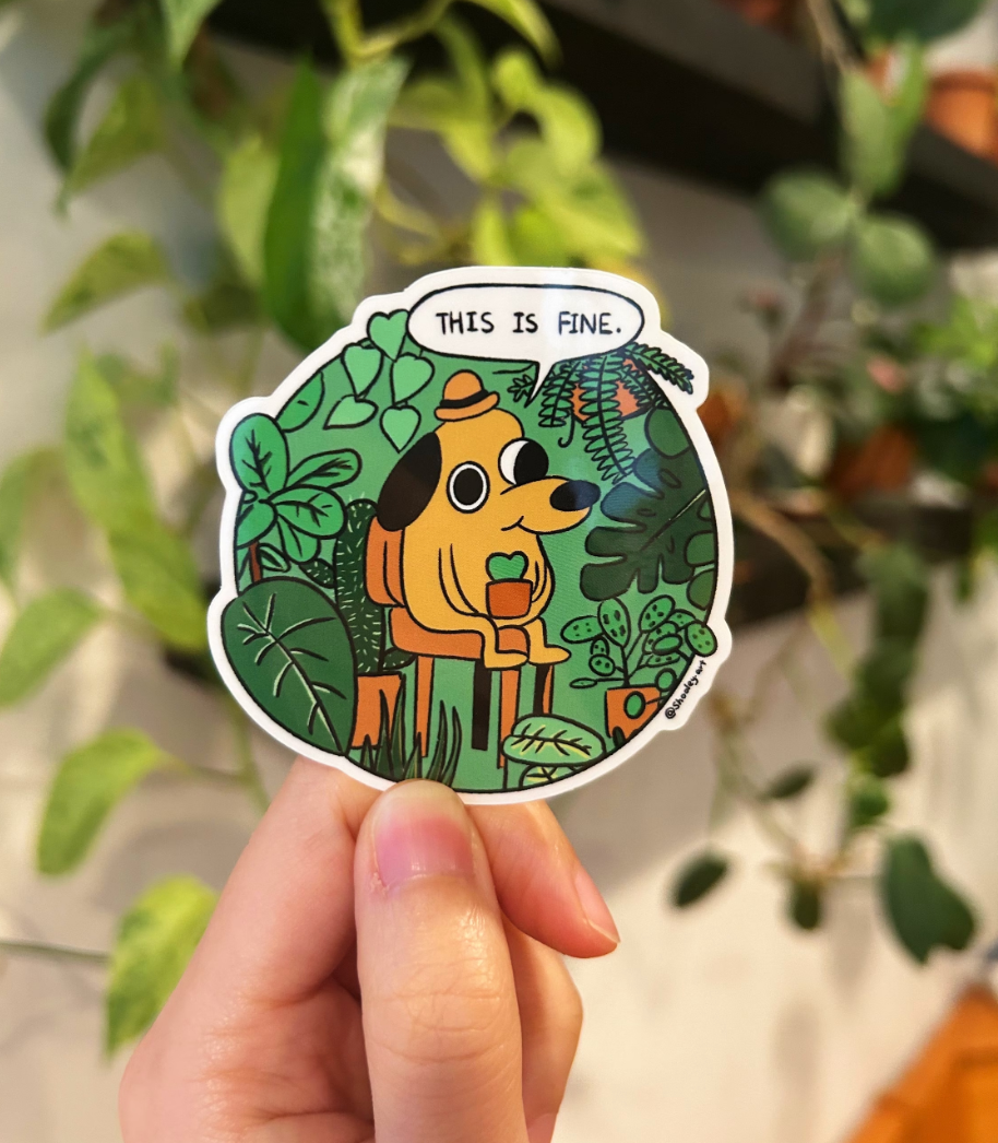 This is fine sticker