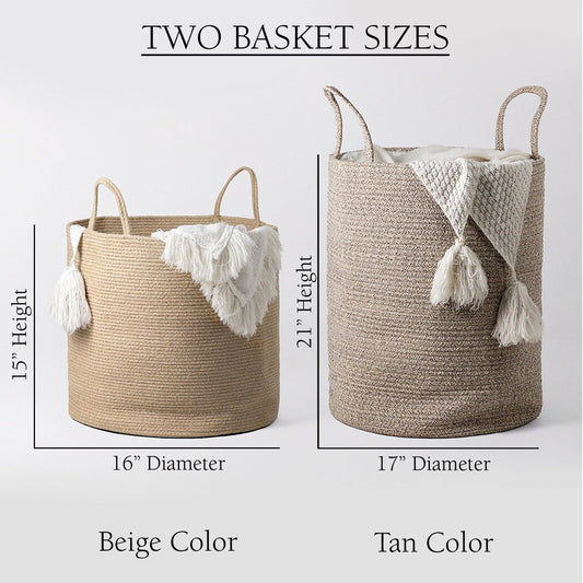 Hand-woven Jute Planter Baskets