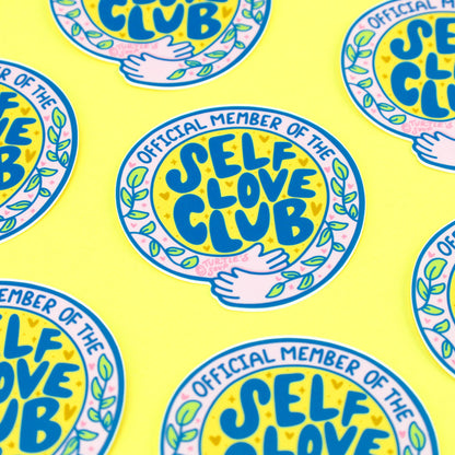 Self Love Club Positivity Self Affirmation Vinyl Sticker