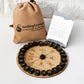 Rune Sets with Wooden Grid Plate for Generosity, Protection, Grounding, and Energy Healing