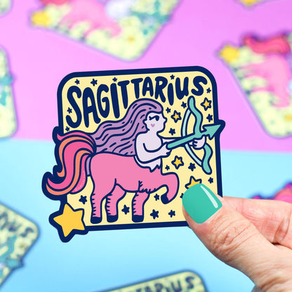 Zodiac Astrology Horoscope Vinyl Stickers Featuring All 12 Star Sign Symbols and Names