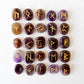 Rune Sets with Wooden Grid Plate for Generosity, Protection, Grounding, and Energy Healing