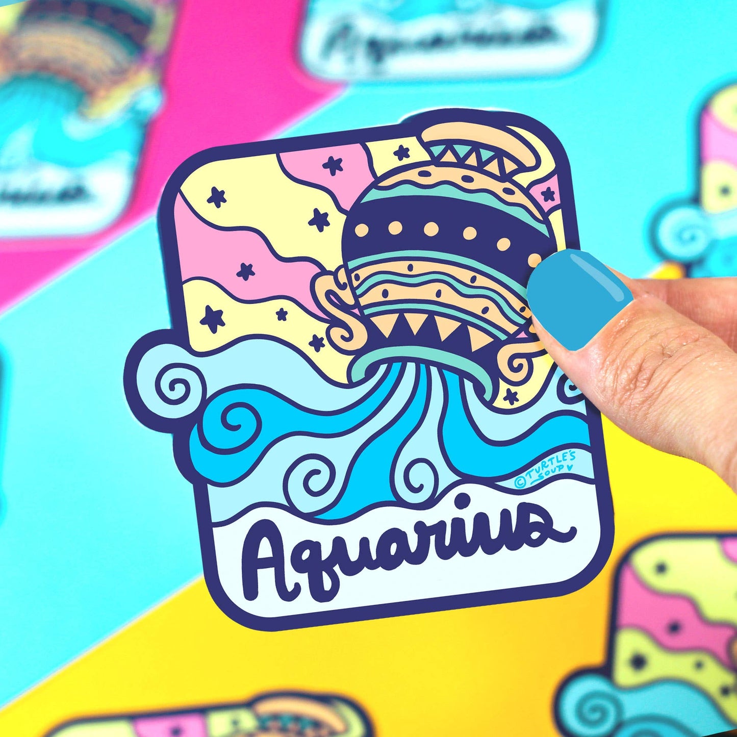 Zodiac Astrology Horoscope Vinyl Stickers Featuring All 12 Star Sign Symbols and Names