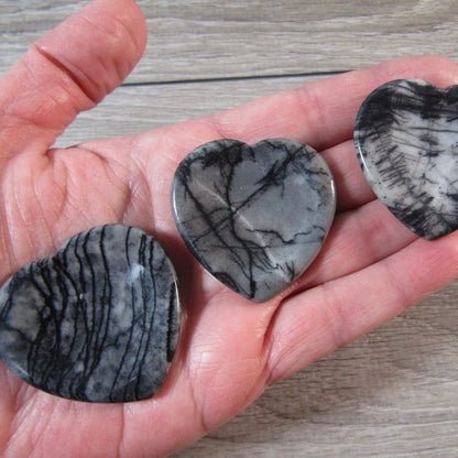 Moss Agate Heart Worry