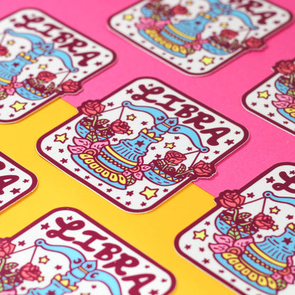 Zodiac Astrology Horoscope Vinyl Stickers Featuring All 12 Star Sign Symbols and Names