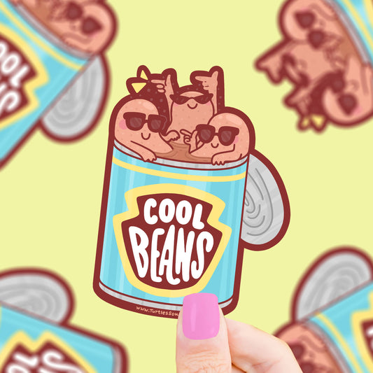 Cool Beans Funny Food Vinyl Sticker