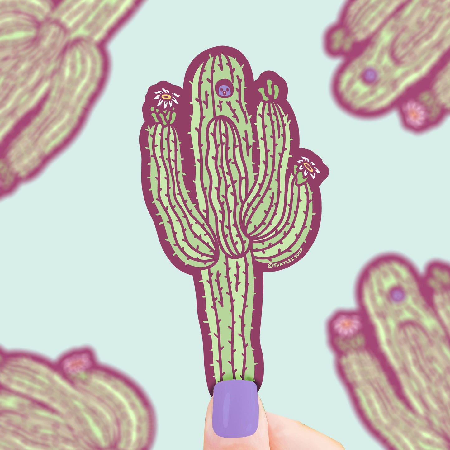 Sonoran Saguaro Cactus Vinyl Sticker