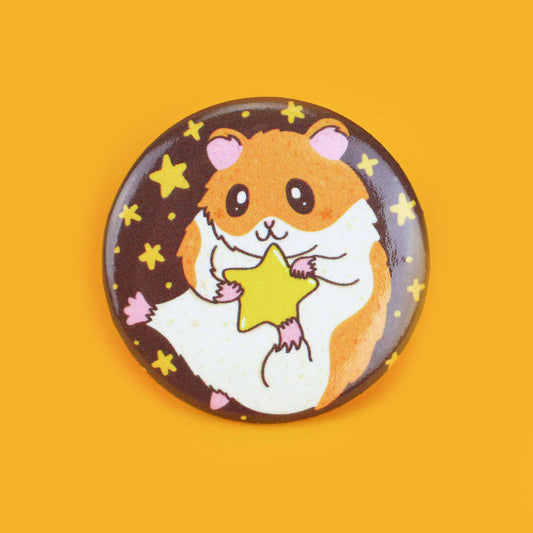 Hamstar Hamster Cute Animal Mouse Pinback Button