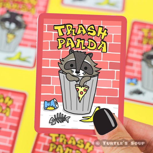 Trash Panda Funny Raccoon Garbage Vinyl Sticker