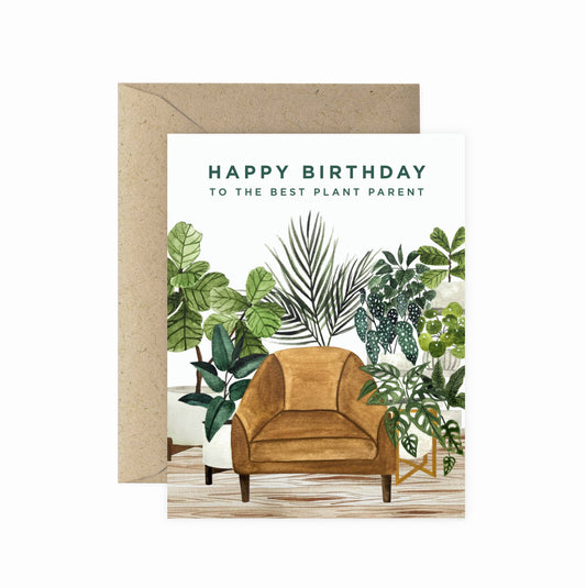 Happy Birthday Best Plant Parent Greeting Card