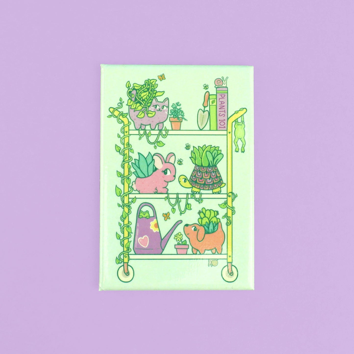 Planter Pets Plant Stand Fridge Magnet