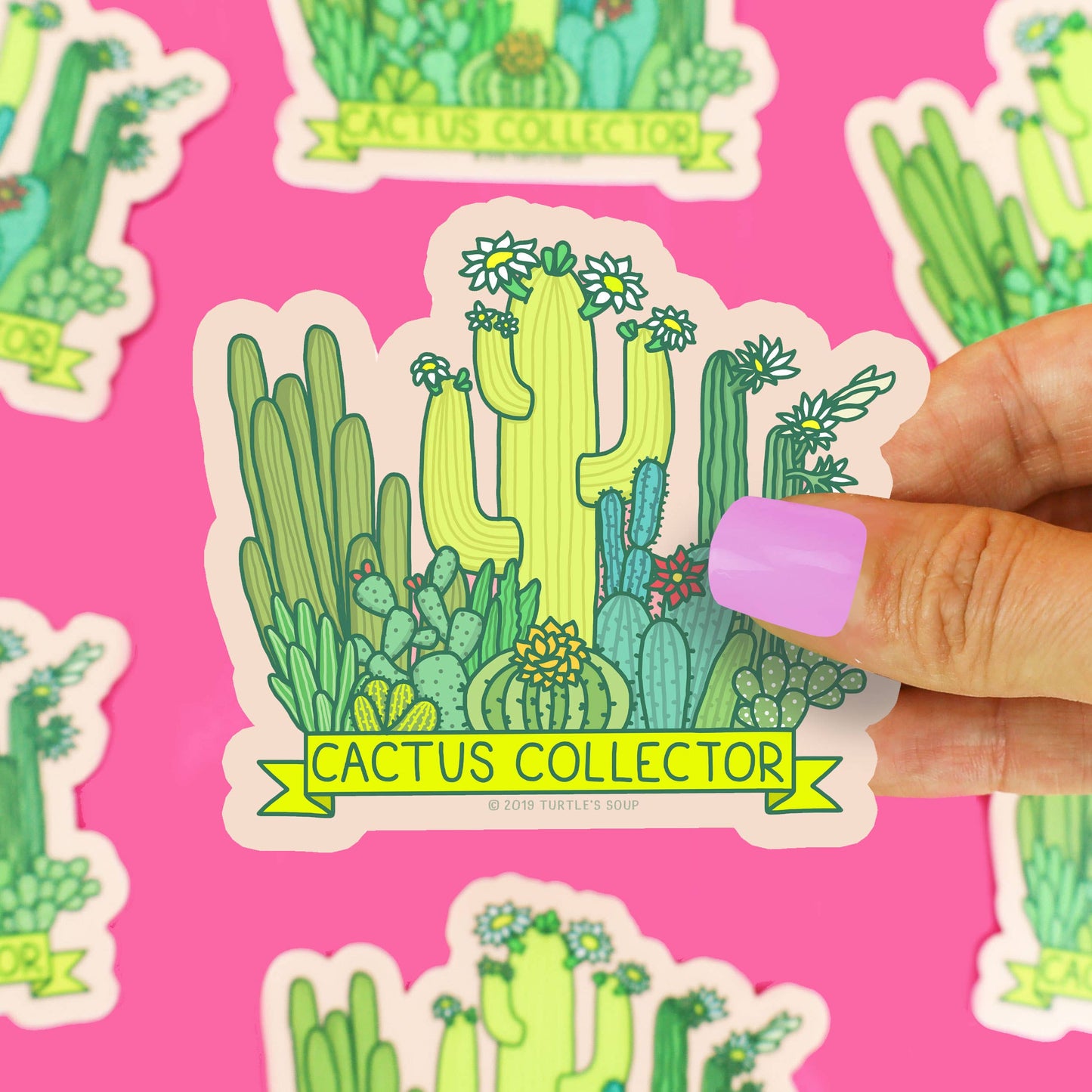 Cactus Collector Plant Hoarder Succulent Art Vinyl Sticker