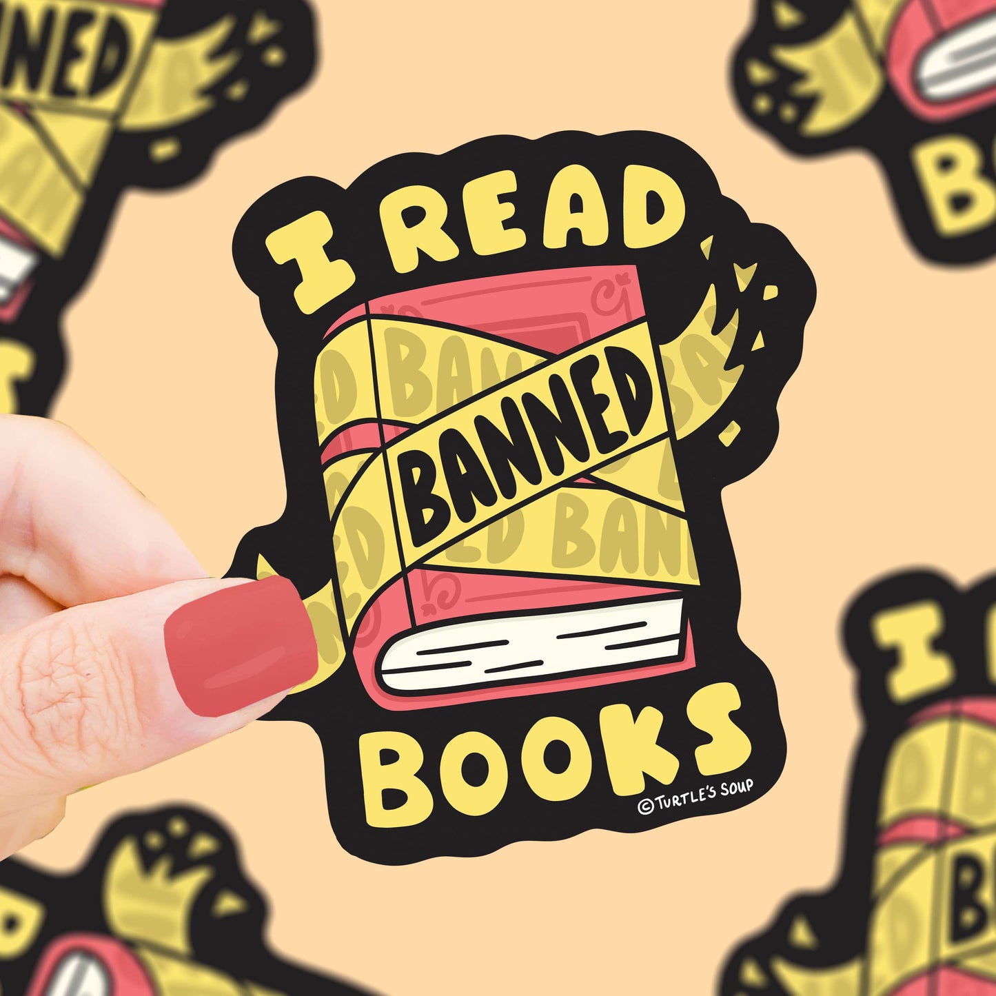 I Read Banned Books Censorship Activism Vinyl Sticker