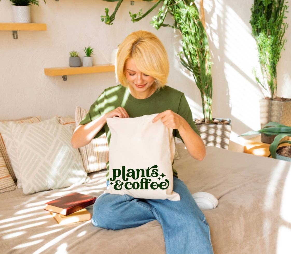 Plants & Coffee Tote Bag