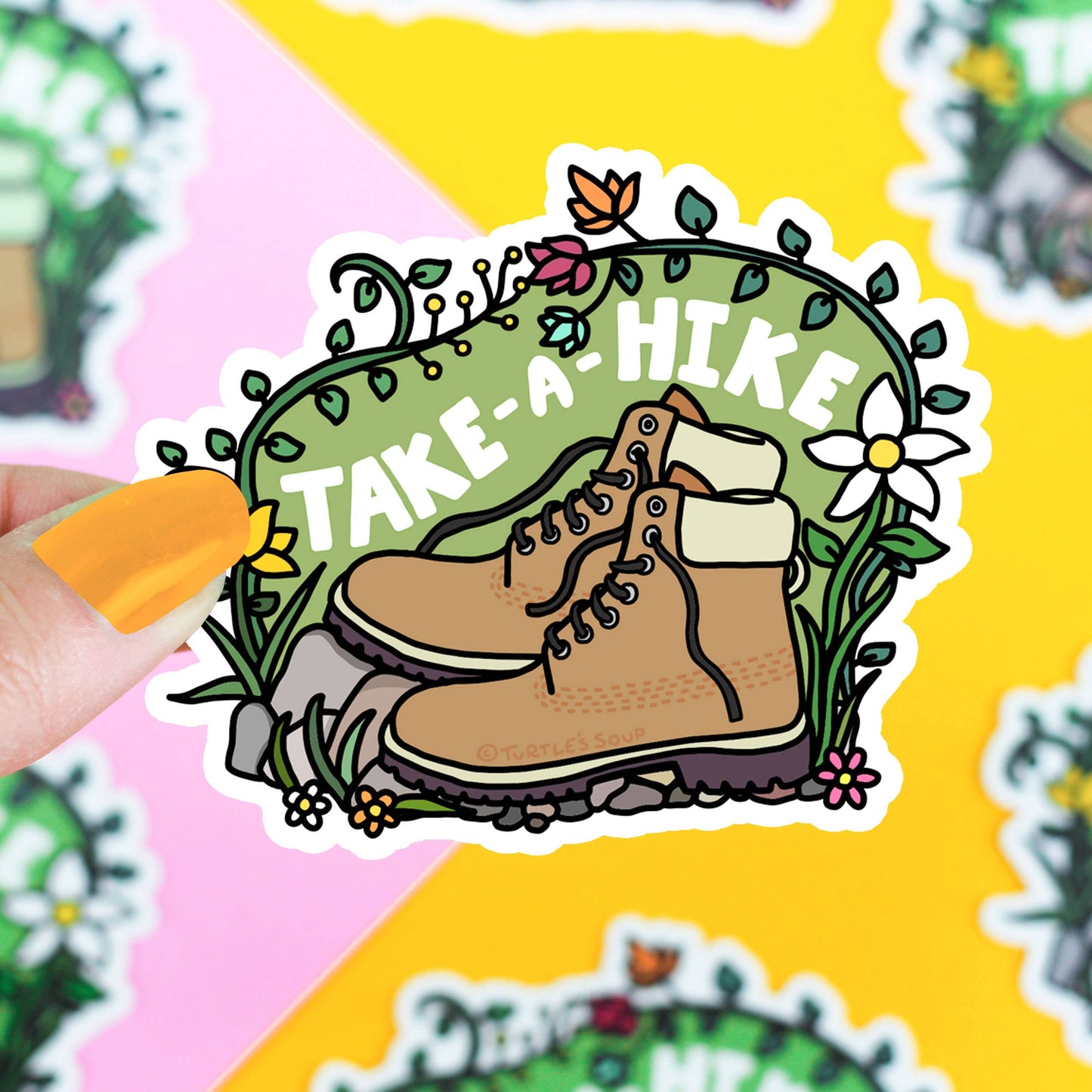 Take A Hike Outdoor Hiking Gift For Him Vinyl Sticker